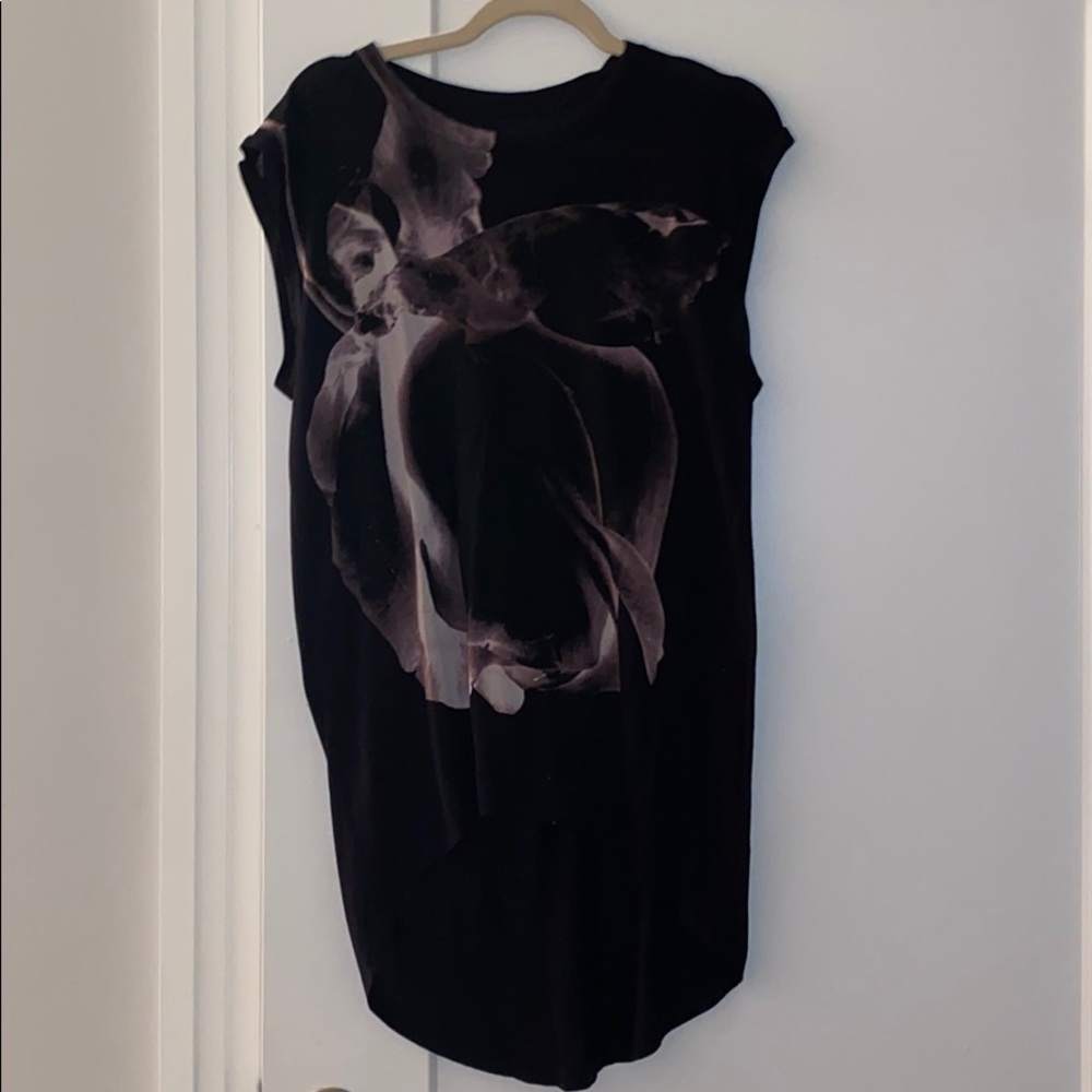 ALL SAINTS Decadence Tee in Ebony - size Medium